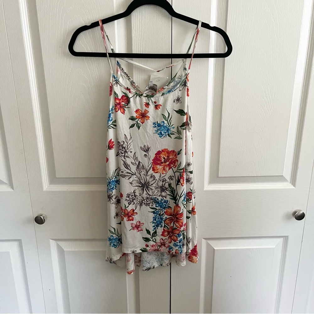 5 for $25! Blue Heaven Floral Spaghetti Strap Top